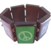 Armband peace hout