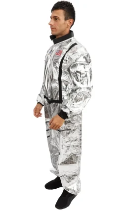 Astronautenkostuum zilver heren