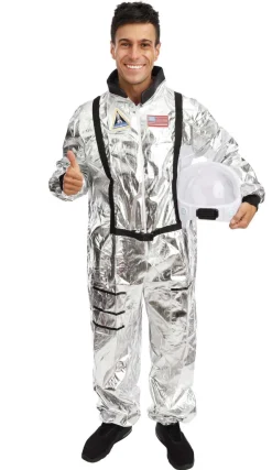 Astronautenkostuum zilver heren