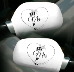 Autospiegelhoezen Mr. & Mrs./2stk