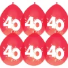 Ballonnen 40 jaar robijn 6st