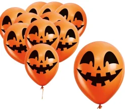 Ballonnen Halloween Pompoen 10st