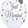 Ballonnen Just Married Trouwen