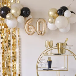 Ballonnenslinger verjaardag Champagne Noir