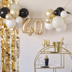 Ballonnenslinger verjaardag Champagne Noir
