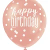 Ballonnnen Rose Gold Glitz "Happy Birthday"