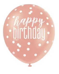 Ballonnnen Rose Gold Glitz "Happy Birthday"
