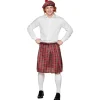 Baret Mr Tartan rood met haar