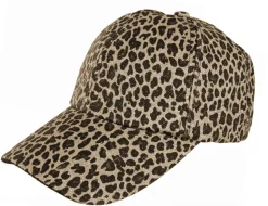 Baseballcap panter glitter goud