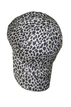 Baseballcap panter glitter zilver
