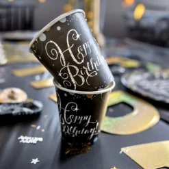 Bekers Happy Birthday Sparkling Celebration goud/zilver