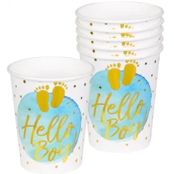 Bekers hello boy - girl 6 stuks
