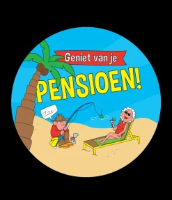 Bierviltjes Pensioen cartoon 6st