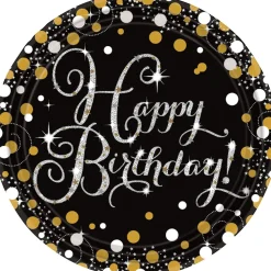 Borden Happy Birthday Sparkling Celebration goud/zilver