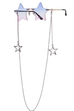 Bril Festival Stars met ketting