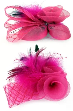 Broche tule veertjes met clip