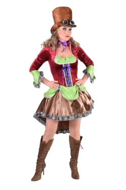 Burlesque Steampunk kostuum voor Dames