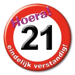 Button klein - leeftijden verkeersbord