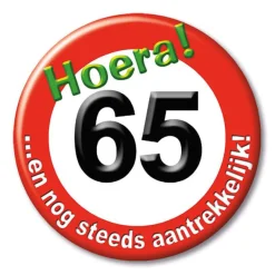 Button klein - leeftijden verkeersbord