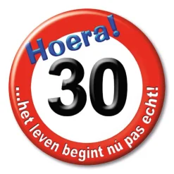 Button klein - leeftijden verkeersbord
