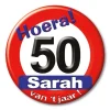 Button klein - sarah verkeersbord