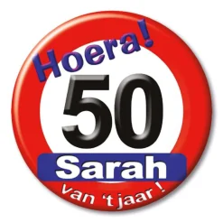 Button klein - sarah verkeersbord