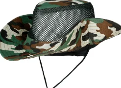 Camouflage hoed met gaas