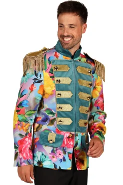 Carnavalsjas Color King Flower heren