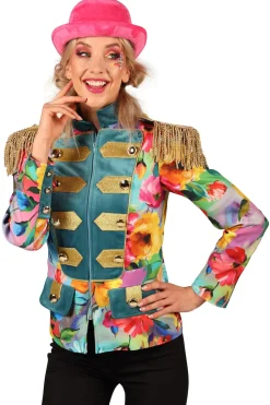 Carnavalsjas Color Queen Flowers dames