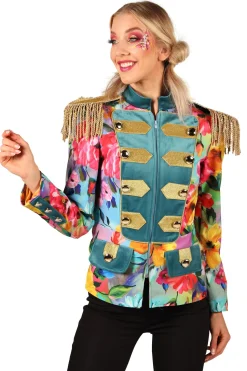 Carnavalsjas Color Queen Flowers dames