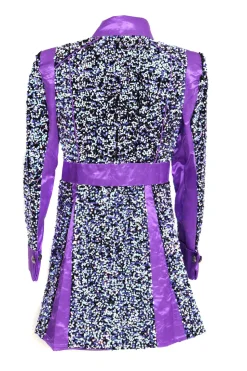 Carnavalsjas Sequin White Purple dames