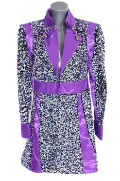 Carnavalsjas Sequin White Purple dames