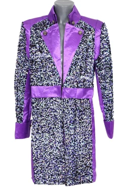 Carnavalsjas Sequin White Purple heren