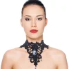 Choker skulls zwart