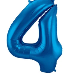 Cijfer ballon blauw 86cm