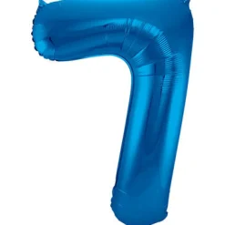 Cijfer ballon blauw 86cm