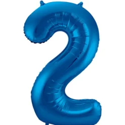 Cijfer ballon blauw 86cm