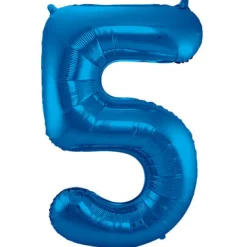 Cijfer ballon blauw 86cm