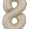 Cijfer ballon Creamy Latte 86cm