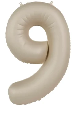 Cijfer ballon Creamy Latte 86cm