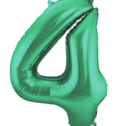 Cijfer ballon mat groen 86cm