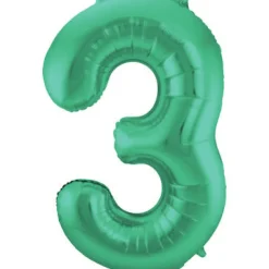 Cijfer ballon mat groen 86cm