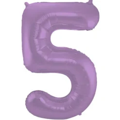 Cijfer ballon mat paars 86cm