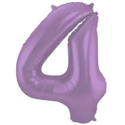 Cijfer ballon mat paars 86cm