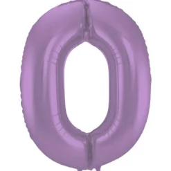 Cijfer ballon mat paars 86cm