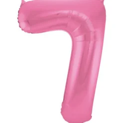 Cijfer ballon mat roze 86 cm