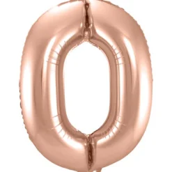 Cijfer ballon metallic rosé goud 86cm