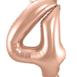 Cijfer ballon metallic rosé goud 86cm
