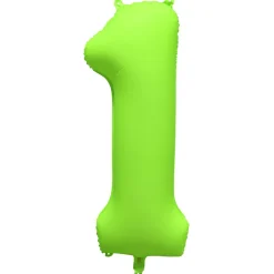 Cijfer ballon Neon Groen 86cm