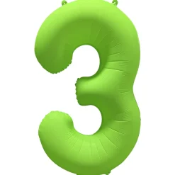 Cijfer ballon Neon Groen 86cm